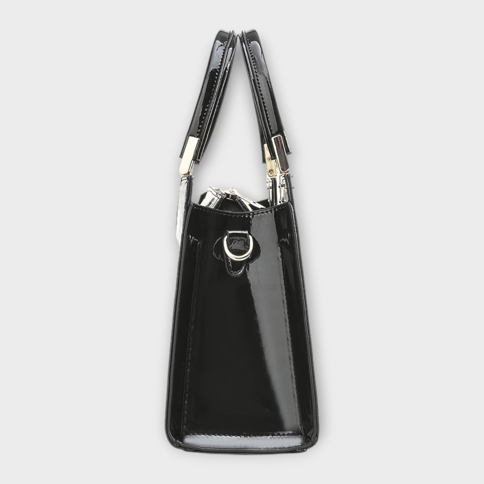 Olivia - Shiny Crocodile-Embossed Handbag