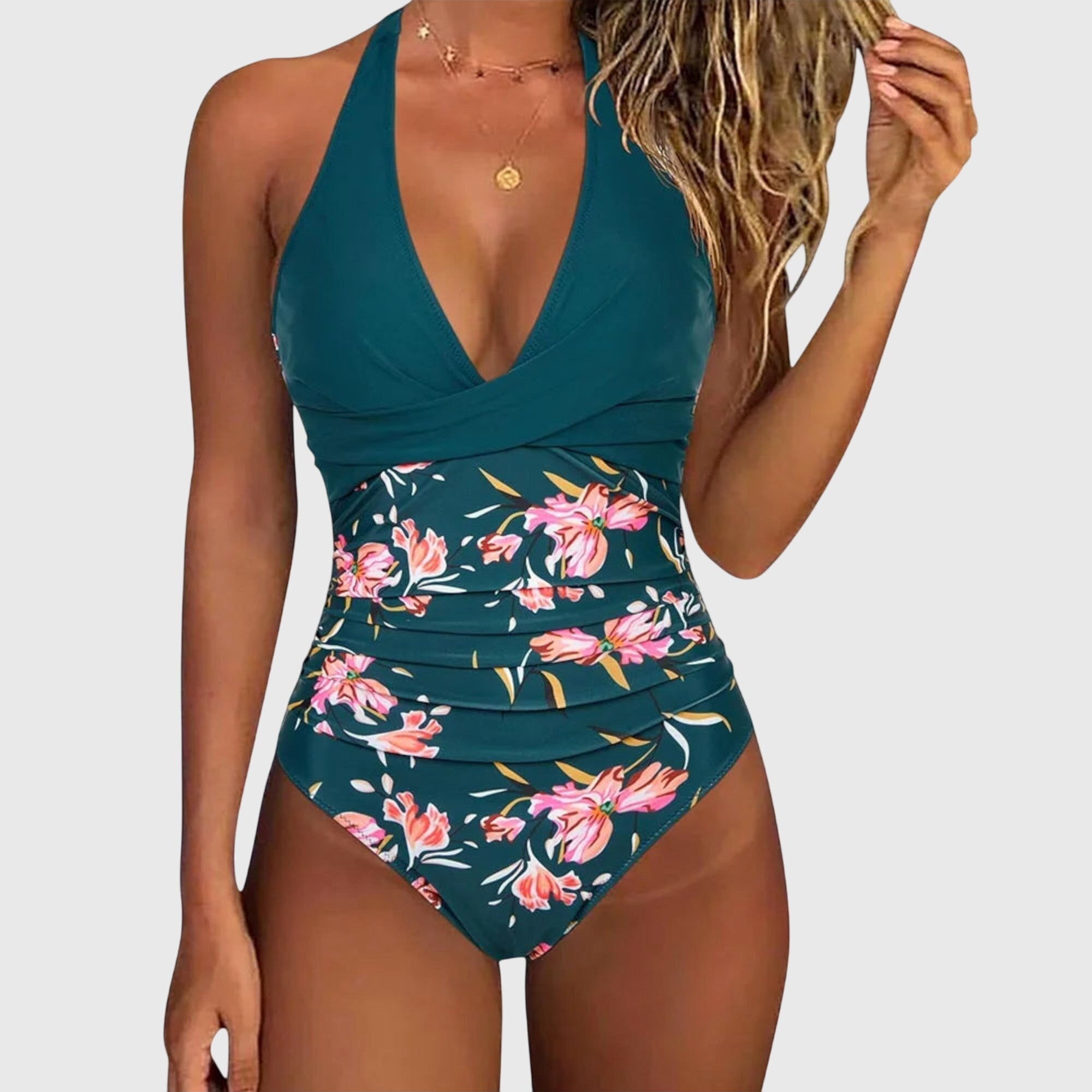 Florence - Stylish V-Neck Women's Swimsuit