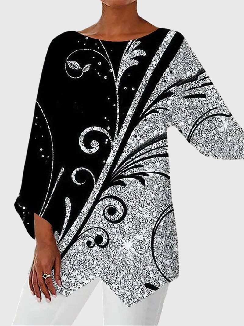 Alayah™ | Chic Crew Neck Blouse