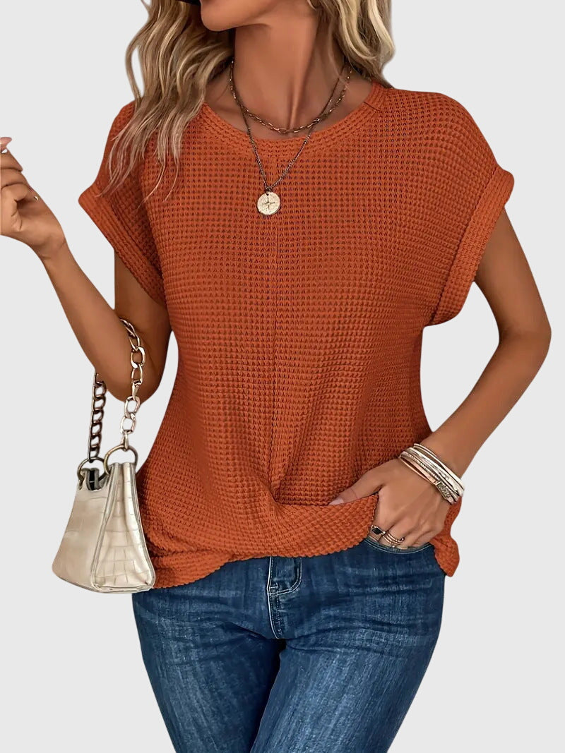Isa™ | Chic Crew Neck Blouse