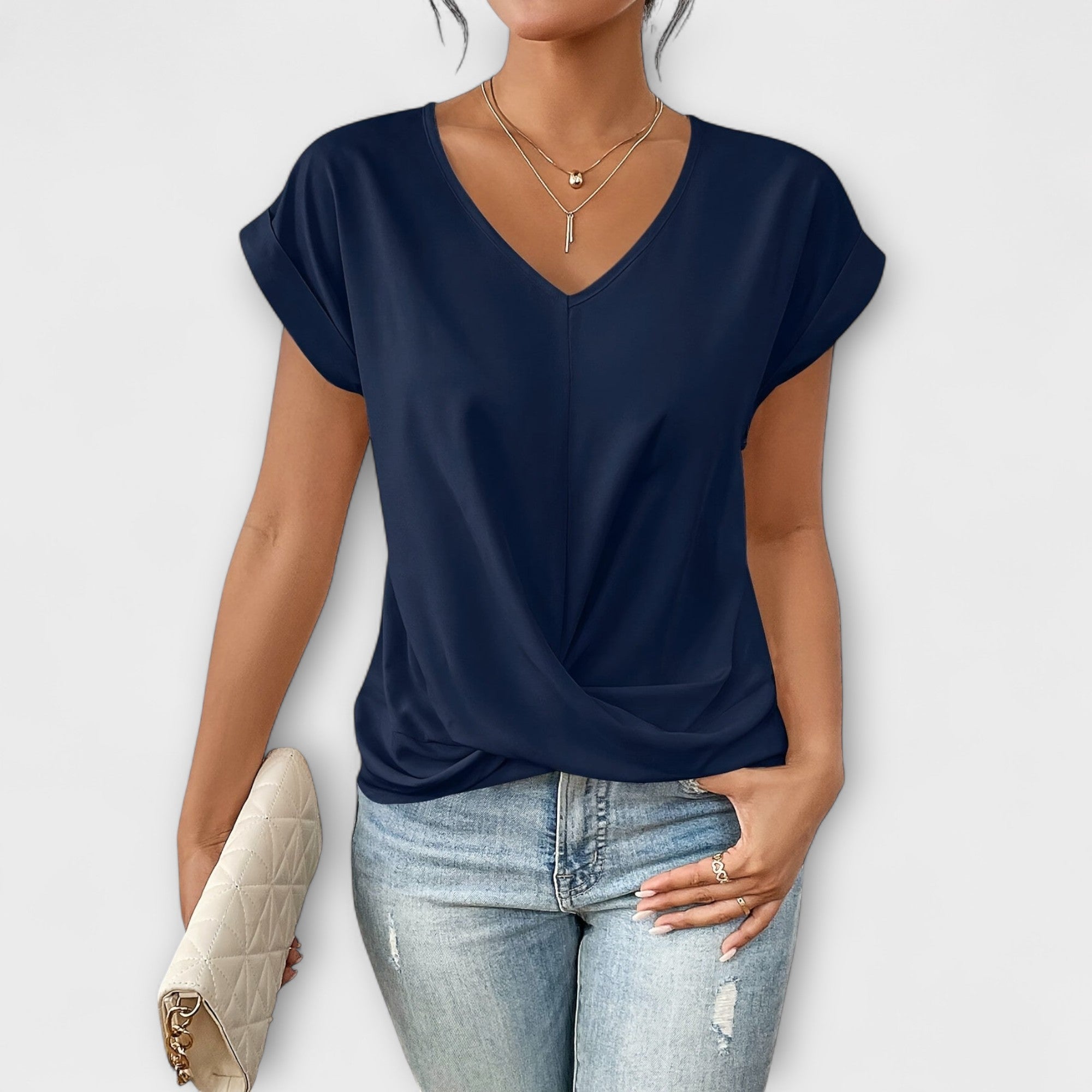 Carlinda | Stylish V-Neck Blouse