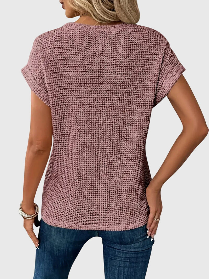 Isa™ | Chic Crew Neck Blouse