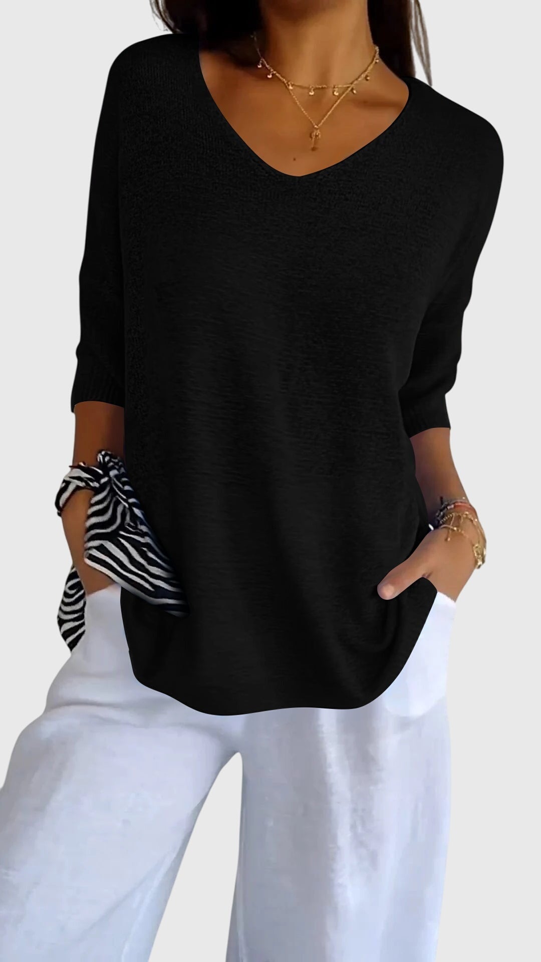 Cassandra™ | Chic V-Neck Blouse