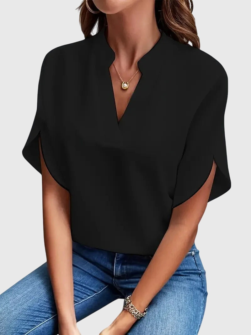 Beatrix™ | Luxuriously Soft V-Neck Top with Elegant Design