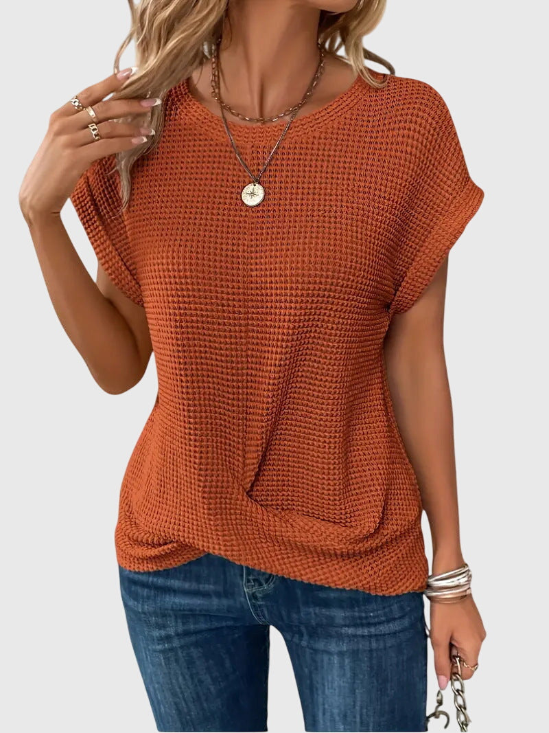 Isa™ | Chic Crew Neck Blouse