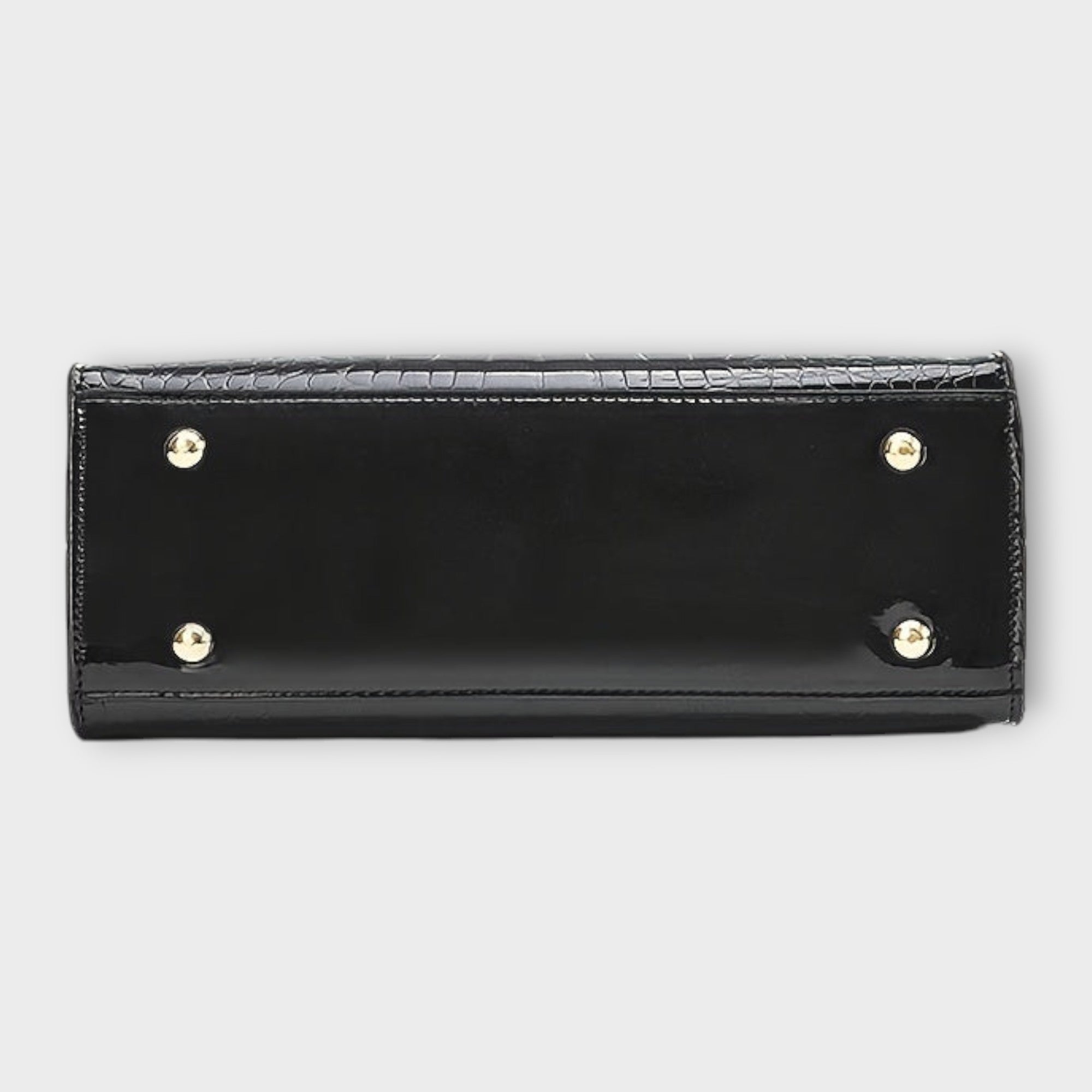 Olivia - Shiny Crocodile-Embossed Handbag