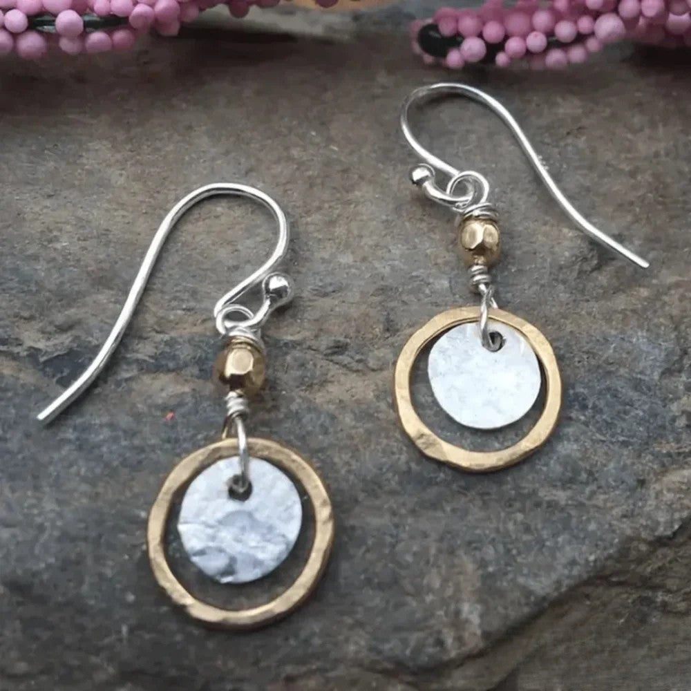 Vintage Gold and Silver Hoop Earrings