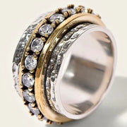 Vintage-Inspired Ring with Inlaid Gemstones