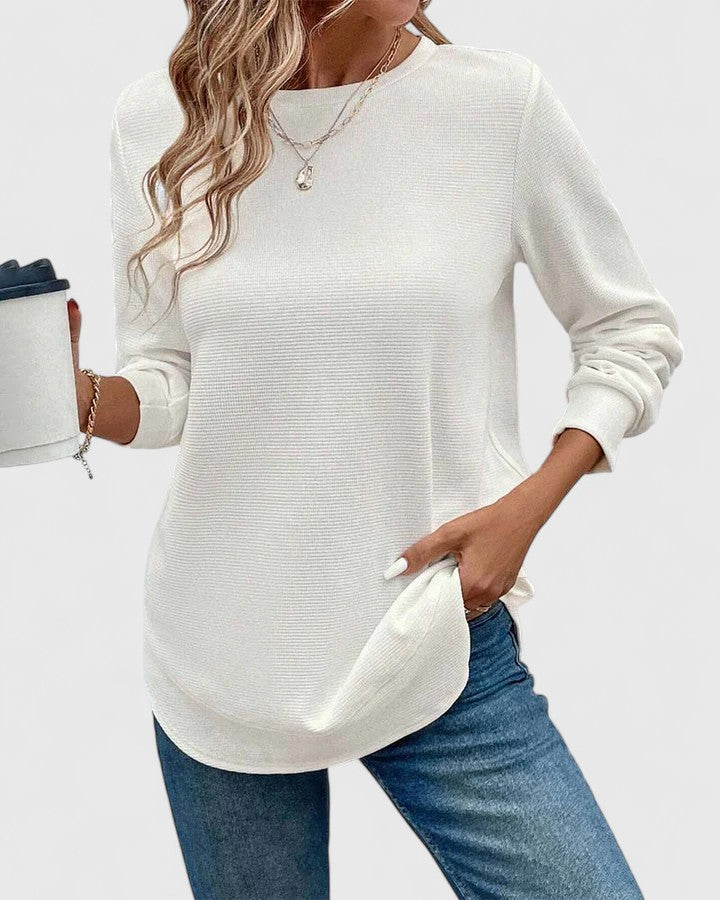 Nadyalyn | Chic O-Neck Long Sleeve Top