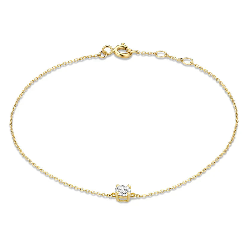 Dalynette | 14k Gold Bracelet Adorned with Moissanite Stones