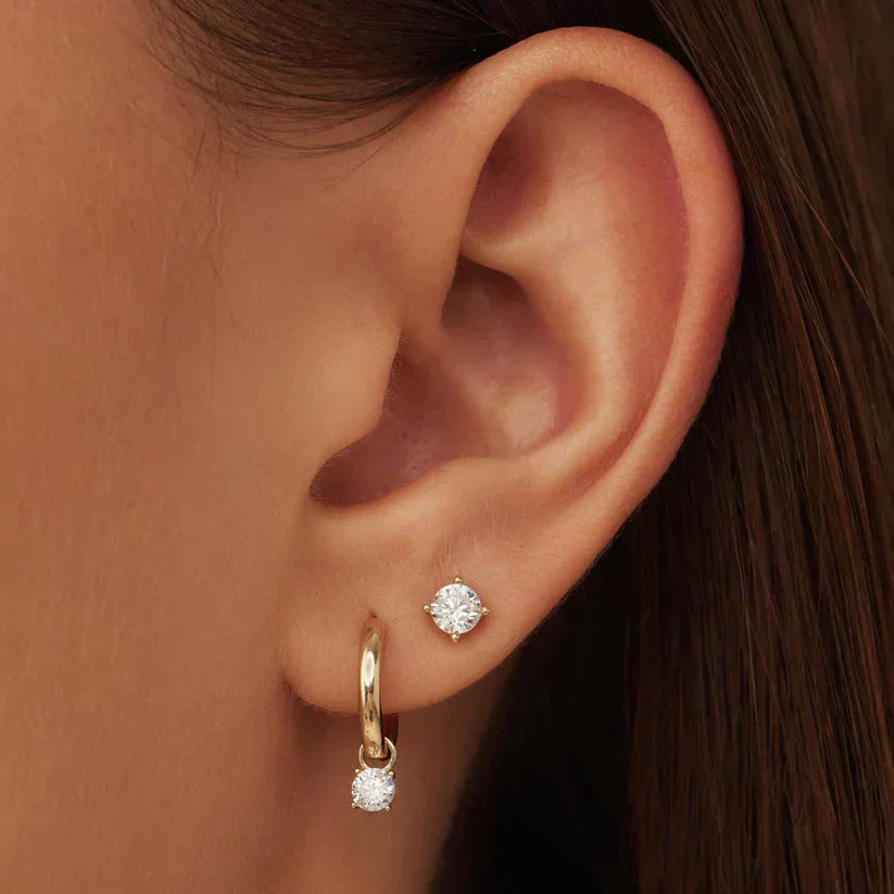Krizalyssa | 18k Gold Diamond Pendant Earrings