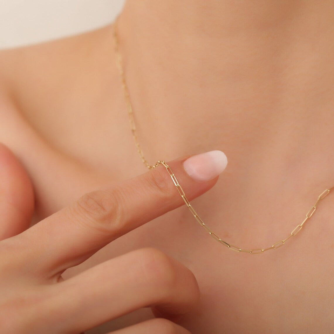 Tiaralynn | 18K Gold Small Paper Necklace
