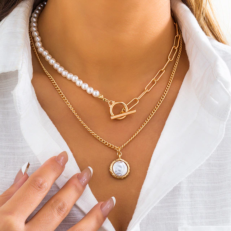 Multi-Layer Vintage Pearl Necklace