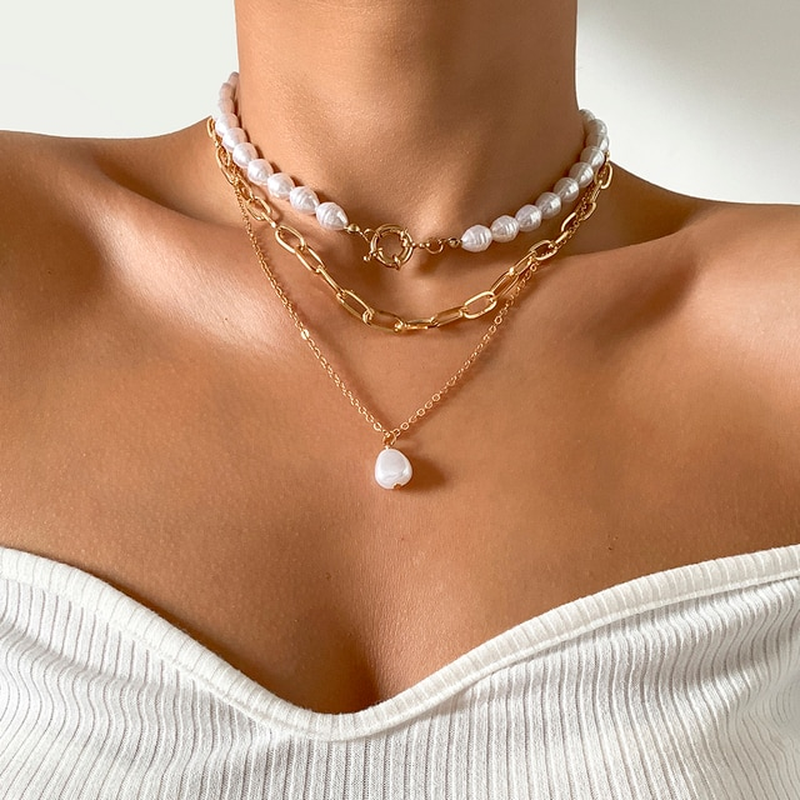 Multi-Layer Vintage Pearl Necklace