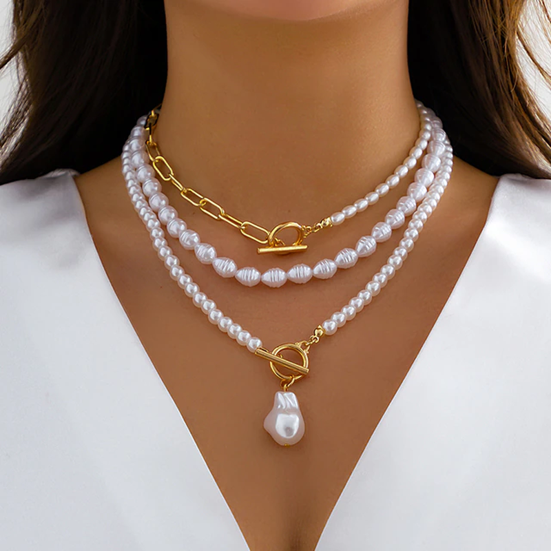 Multi-Layer Vintage Pearl Necklace