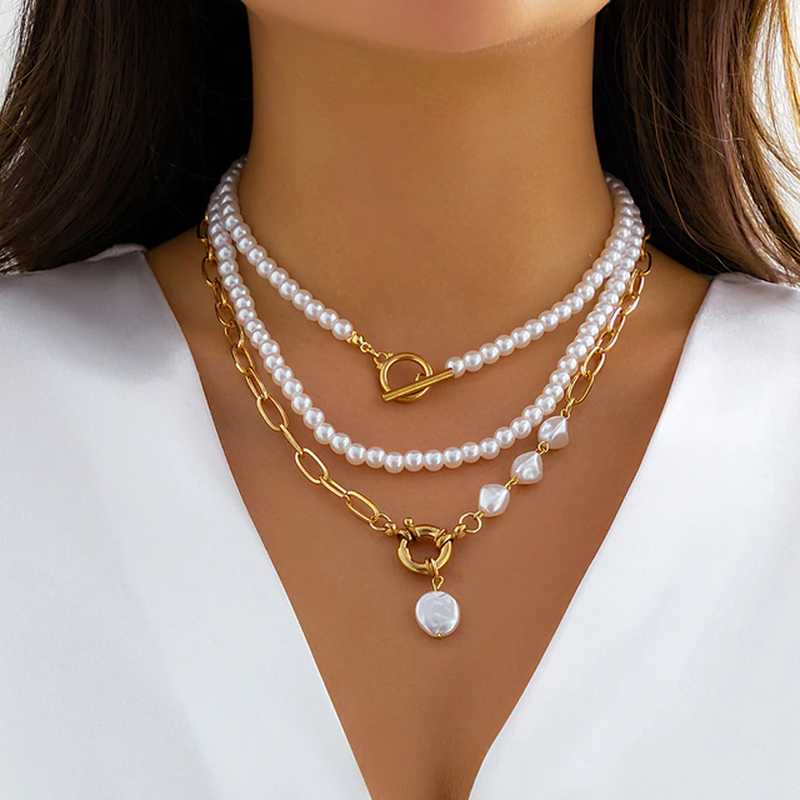 Multi-Layer Vintage Pearl Necklace