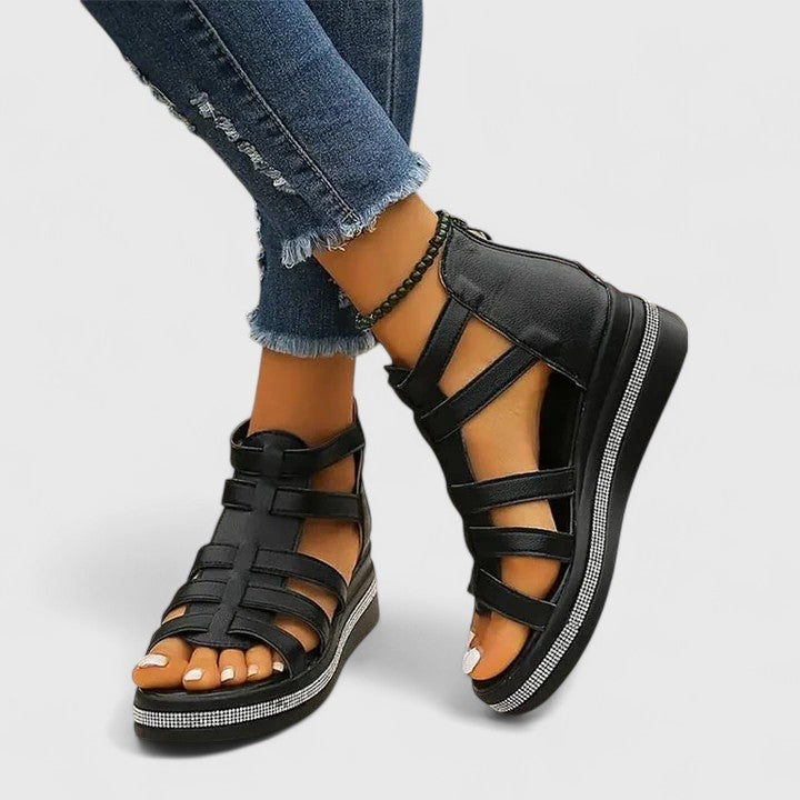 Kendall | Strass-Embellished Orthopedic Sandals