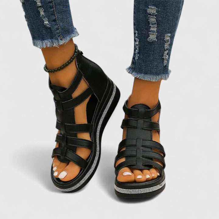 Kendall | Strass-Embellished Orthopedic Sandals